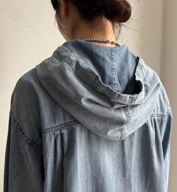  「シアーデニムフーディーシャツ」|シャツ・ブラウス|