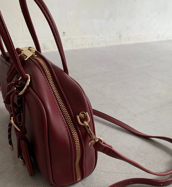  「チャーム付横長ボストン」|トートバッグ|