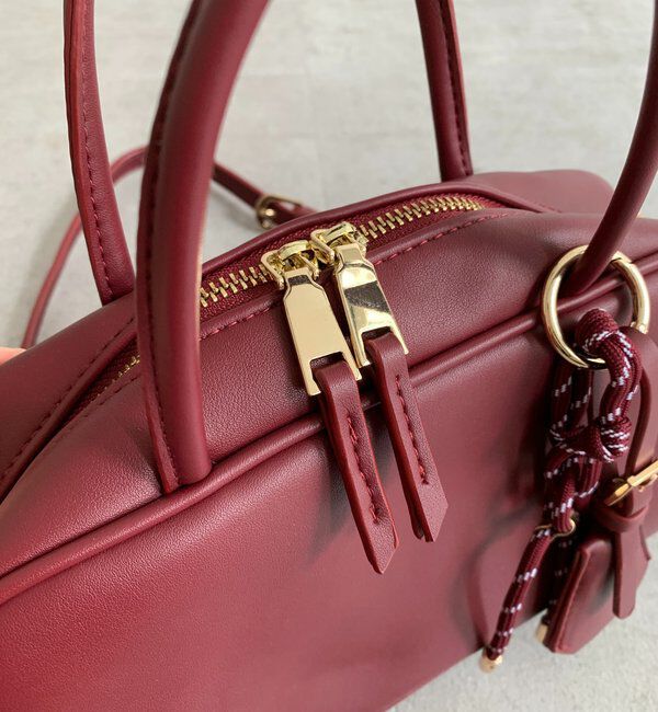  「チャーム付横長ボストン」|トートバッグ|