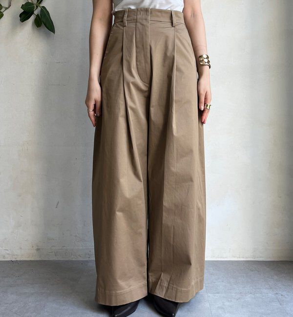 「ストレッチサテンバレルパンツ」|チノ|