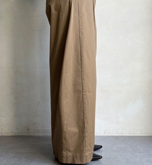  「ストレッチサテンバレルパンツ」|チノ|