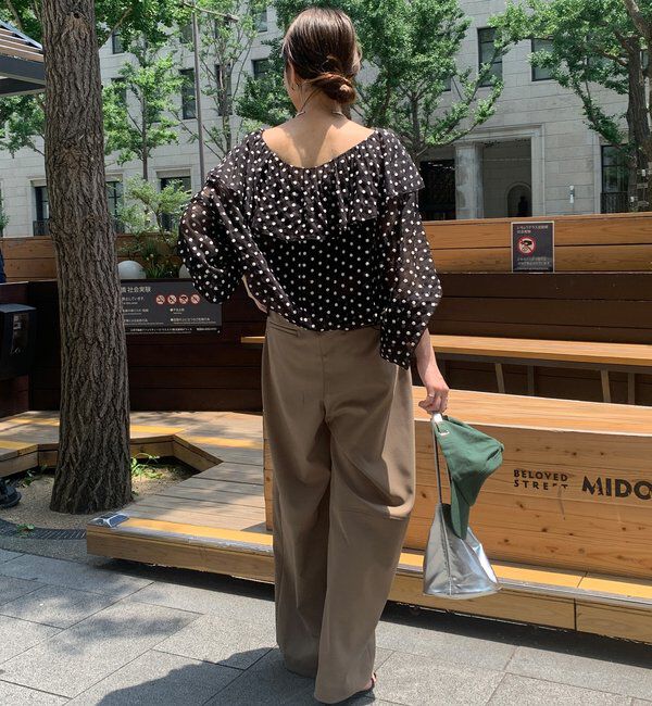  「フラワー刺繍フリルブラウス」|シャツ・ブラウス|