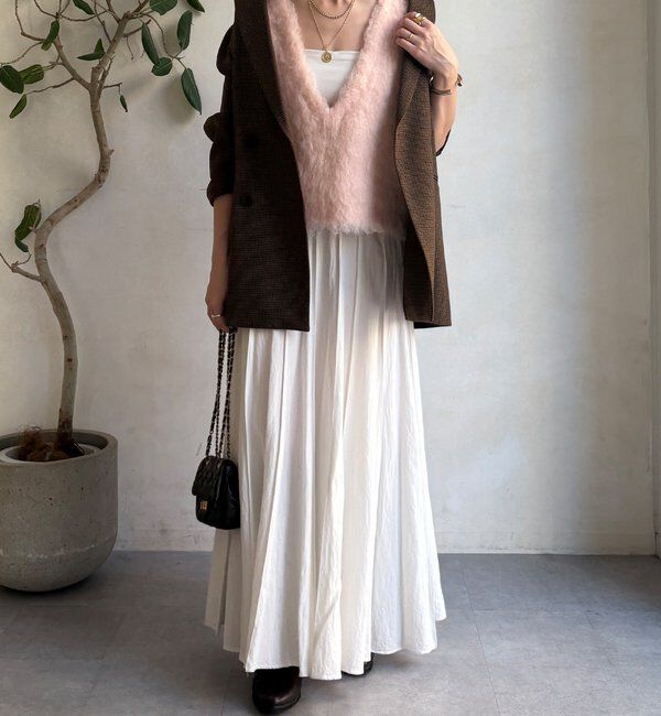  「【REI企画カラーあり】【前後2WAY】シャギーニットベスト」|ニット・セーター|