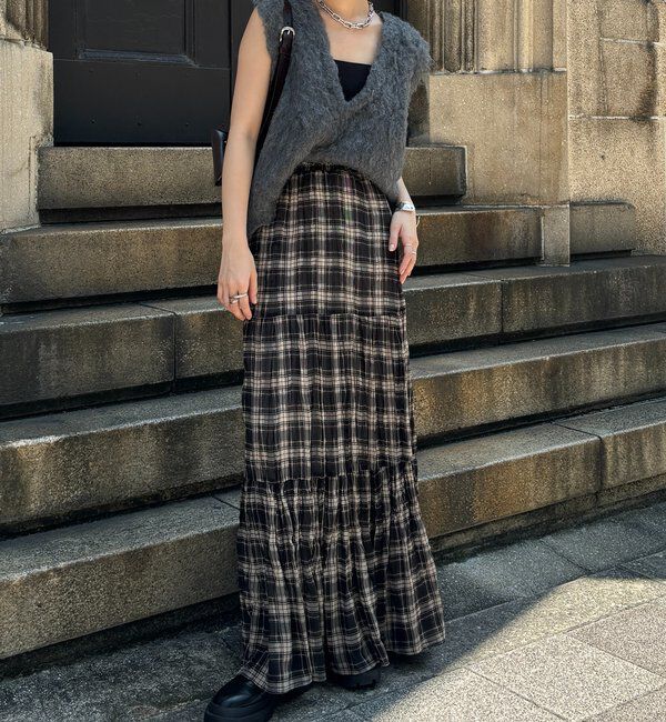  「【REI企画カラーあり】【前後2WAY】シャギーニットベスト」|ニット・セーター|