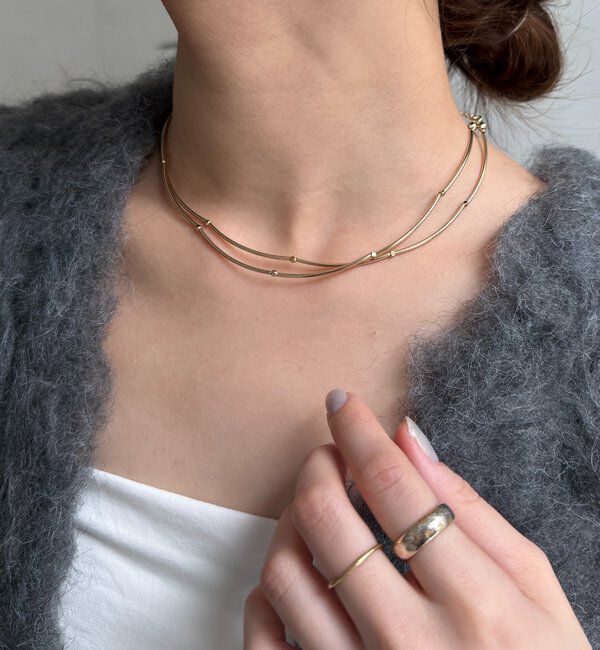  「パイプレイヤードネックレス」|ネックレス|ゴールド