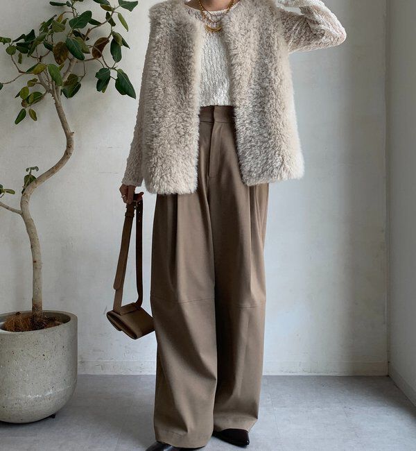  「リンクルフラワーシャーリングプルオーバー」|Tシャツ・カットソー|