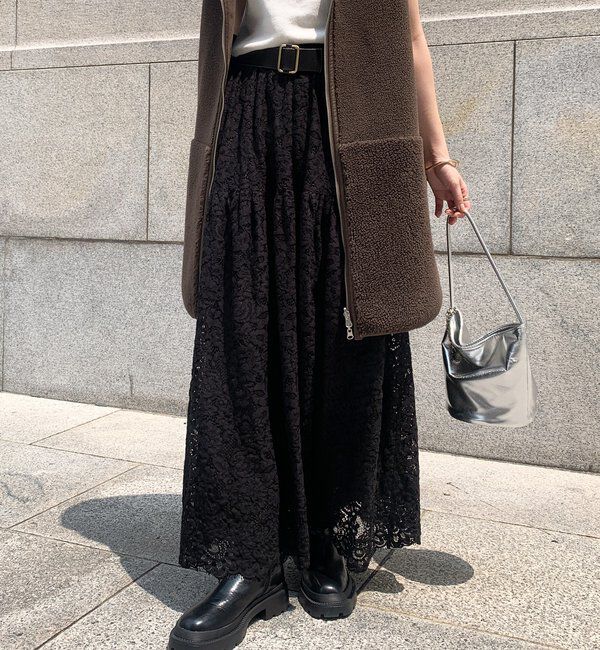  「スカラレースフレアスカート」|スカート|