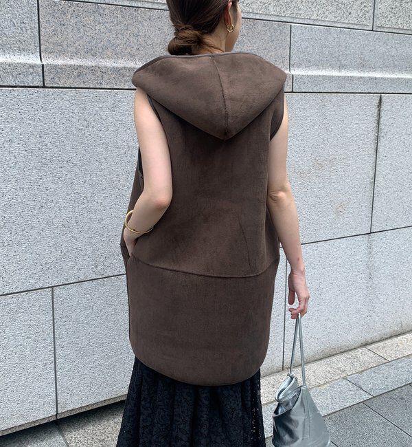  「ボア切替フーディージレ」|ベスト・ジレ|