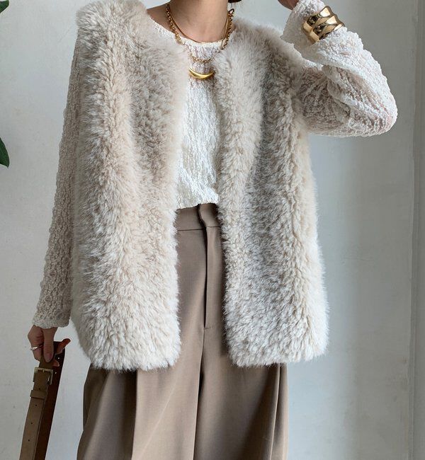  「フェイクカシミヤファーベスト」|ベスト・ジレ|