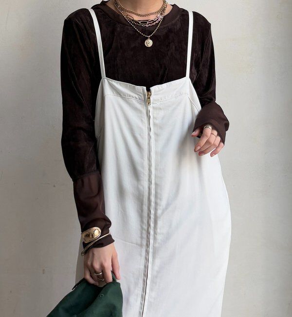  「【新色追加】チュールフロッキーシアー切替TEE」|Tシャツ・カットソー|