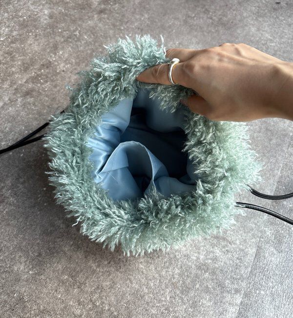  「シャギー巾着バッグ」|トートバッグ|