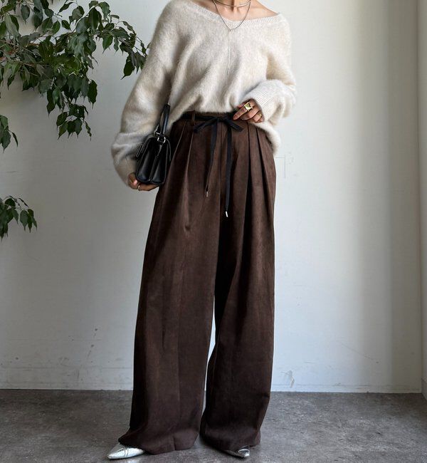  「スウェードタックパンツ」|チノ|