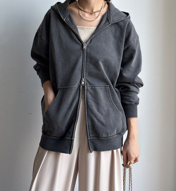  「【セットアップ対応】ピグメントジップパーカー」|Tシャツ・カットソー|