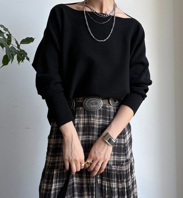  「ボートネックプルオーバー」|ニット・セーター|