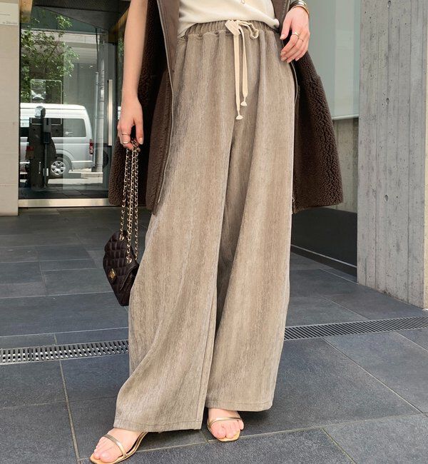  「ヘリンボーンコーデュロイイージーパンツ」|チノ|