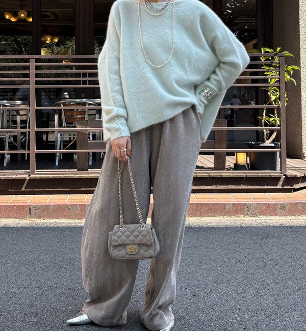  「ファーウールポンチョプルオーバー」|ニット・セーター|