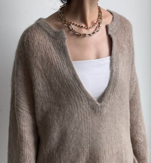  「【新色追加】起毛モヘヤスキッパープルオーバー」|ニット・セーター|