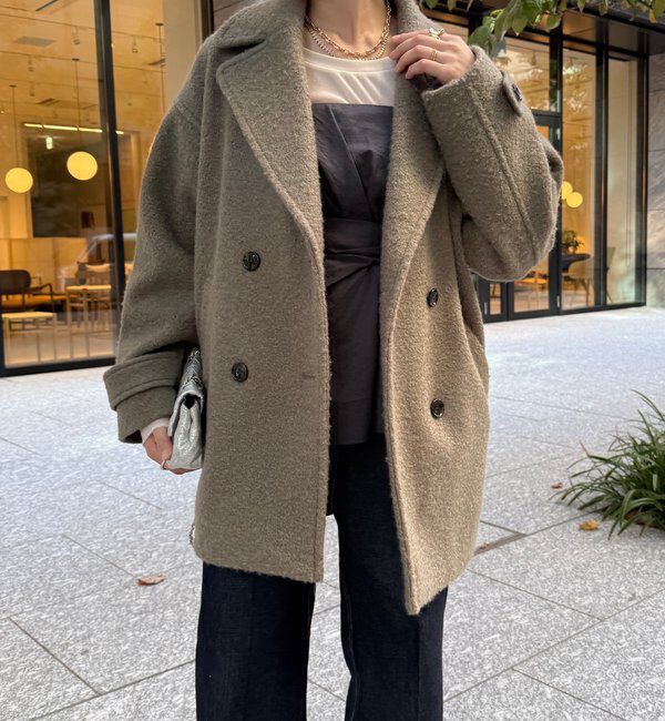  「ウーレットループピーコート」|その他|カーキ