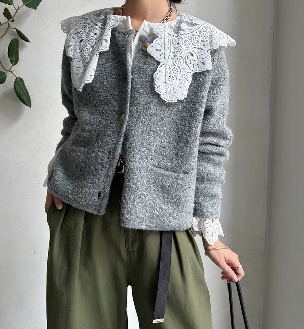  「ループヤーンニットジャケット」|カーディガン|