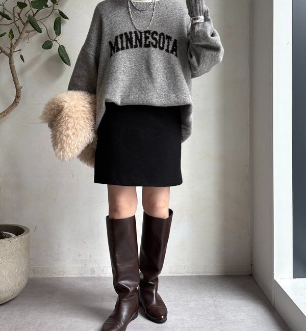  「ブークレーウールミニスカート」|スカート|