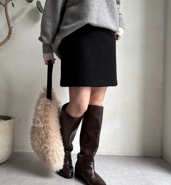  「ブークレーウールミニスカート」|スカート|