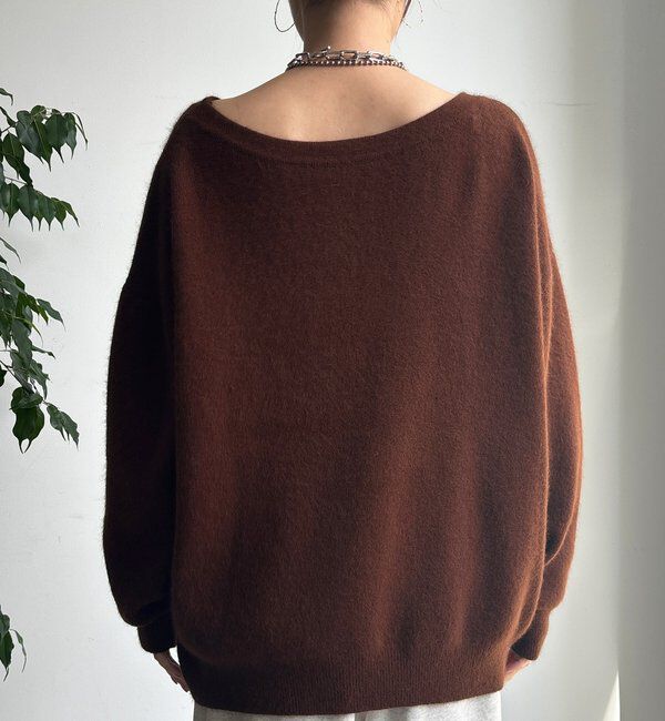  「ファーウールボートネックプルオーバー」|ニット・セーター|