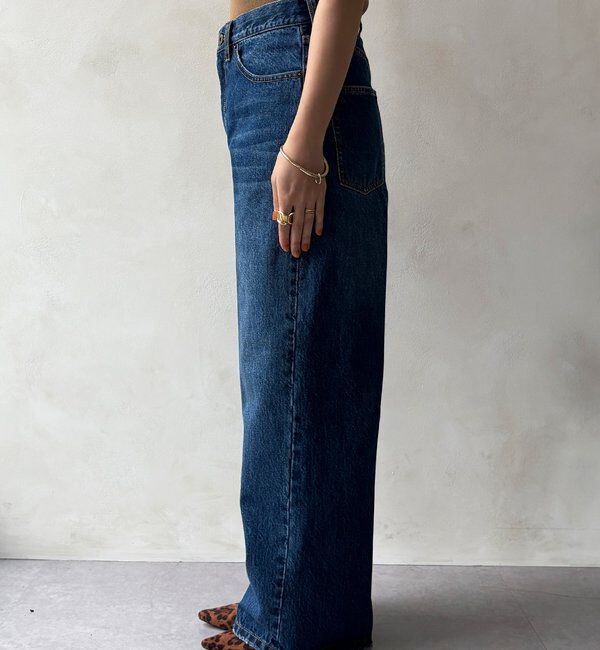  「ハイウエストダブルボタンデニム」|デニム|