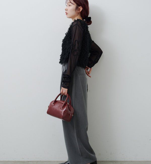  「【新色追加/前後2WAY】ファーショートベスト」|ベスト・ジレ|