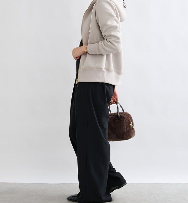  「【WEB限定/キレイめ上品】スポンジダンボールZIPパーカーカットソー」|パーカー|