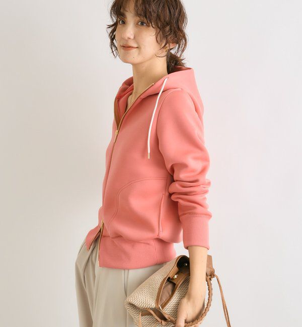  「【WEB限定/キレイめ上品】スポンジダンボールZIPパーカーカットソー」|パーカー|