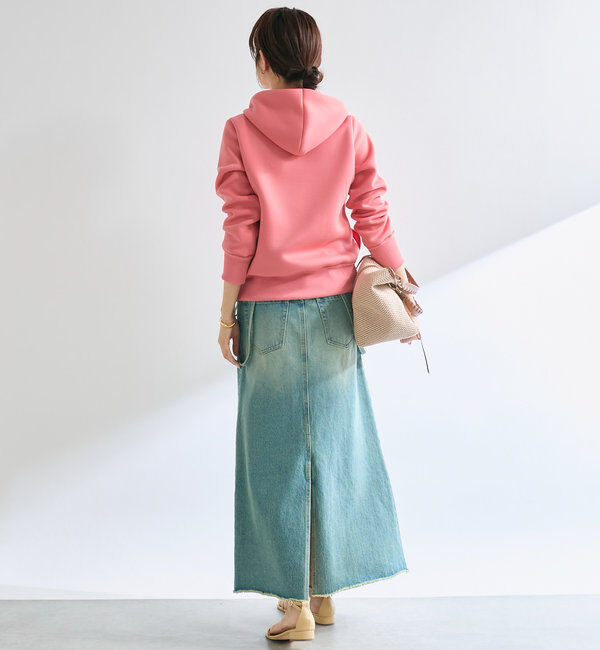  「【WEB限定/キレイめ上品】スポンジダンボールZIPパーカーカットソー」|パーカー|