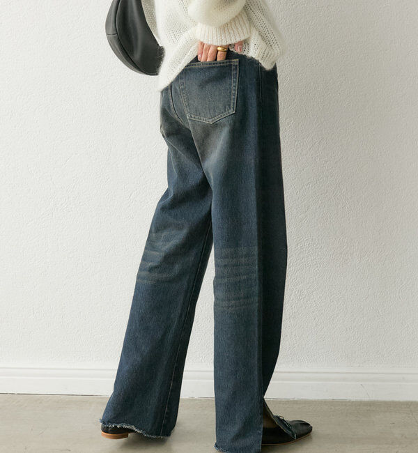  「【全骨格美脚見え！】slit DENIM」|デニム|