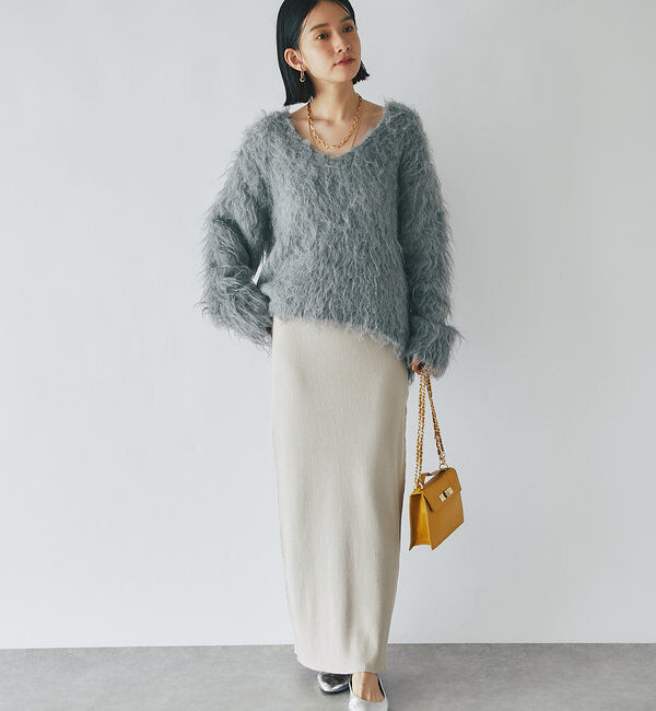  「【マイナス3kg/レビュー高評価☆】リブタイトスカート」|スカート|