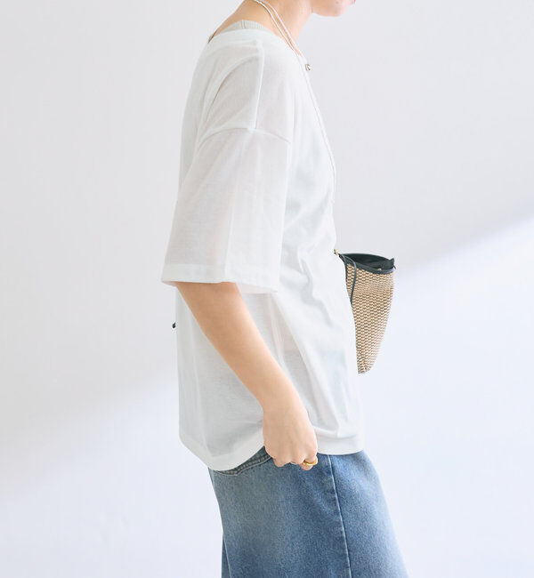  「【MONN.:.(モン)】オープンネックTee」|Tシャツ・カットソー|