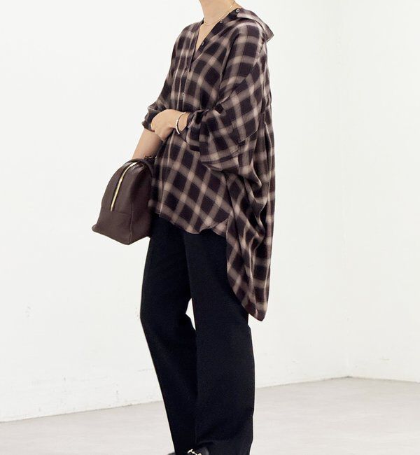  「ウォッシュドチェックワイドシャツ」|シャツ・ブラウス|