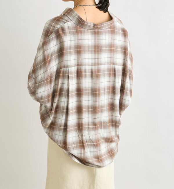  「ウォッシュドチェックワイドシャツ」|シャツ・ブラウス|