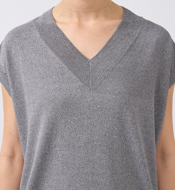  「【ひんやりタッチ・セットアップ対応可】レーヨン混バックテールニット」|ニット・セーター|