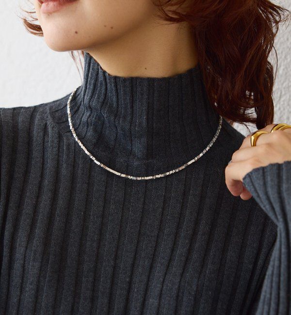  「【存在感◎】ヘマタイトショートネックレス2」|ブローチ・コサージュ|