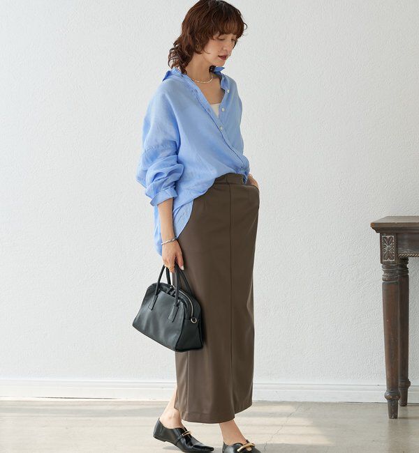  「合皮タイトスカート」|スカート|