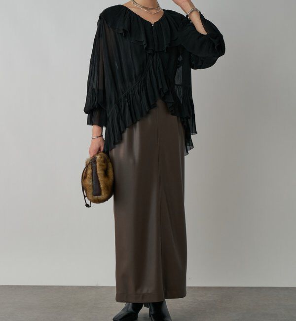  「合皮タイトスカート」|スカート|