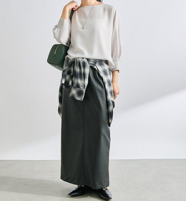  「合皮タイトスカート」|スカート|