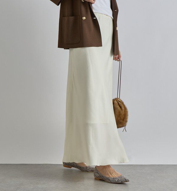  「【上品な揺れ感】キュプラ混バイアススカート」|スカート|