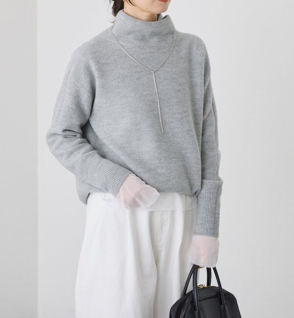  「【5色展開/万能トップス】ウール100NEWボトルネックニット」|ニット・セーター|