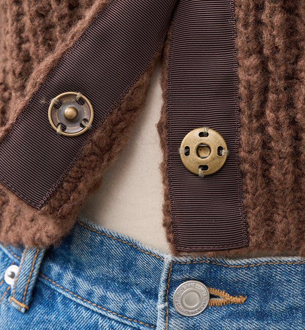  「【前後2WAY】スラブボレロカーデ」|カーディガン|