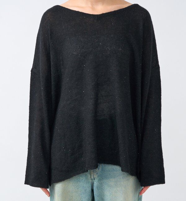  「【リニューアル】2wayスパングルシアーニット」|ニット・セーター|