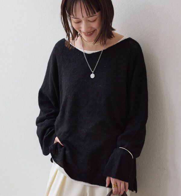  「【リニューアル】2wayスパングルシアーニット」|ニット・セーター|