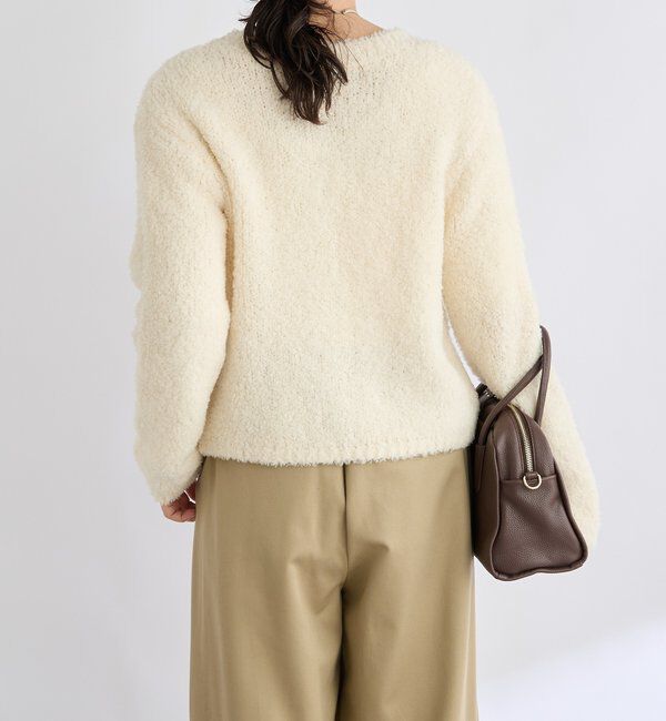  「【オンオフ使える】ウールボアニットジャケット」|カーディガン|