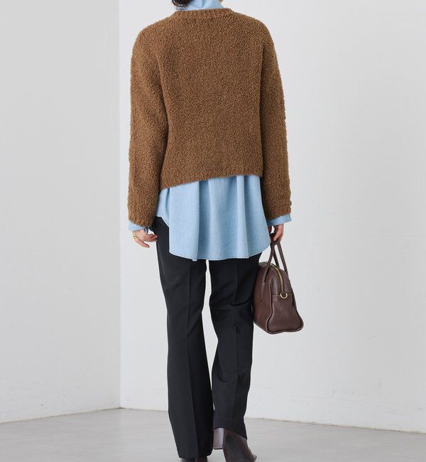  「【オンオフ使える】ウールボアニットジャケット」|カーディガン|