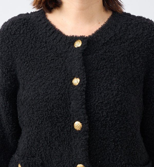  「【オンオフ使える】ウールボアニットジャケット」|カーディガン|