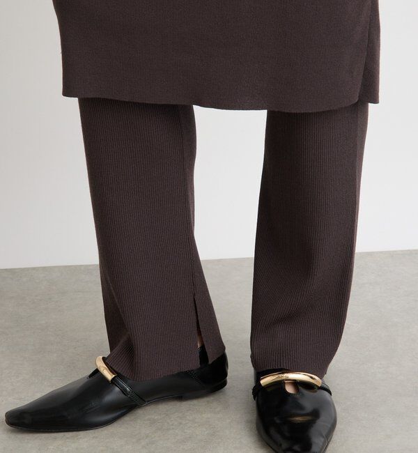  「【キャッチーなアイテム】スカートドッキングニットパンツ」|チノ|